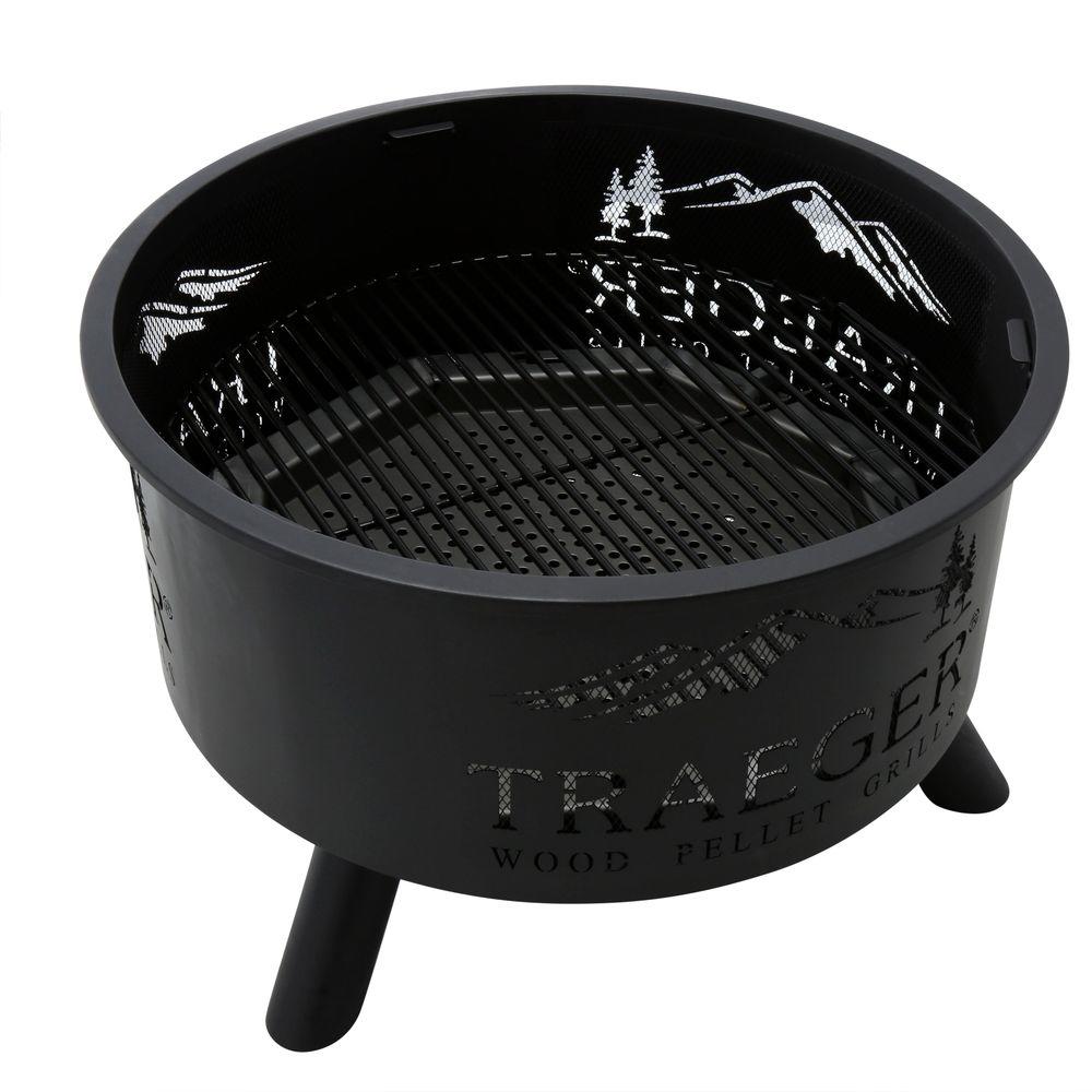 Traeger 27 5 In Steel Outdoor Fire Pit Ofp001 The Home Depot