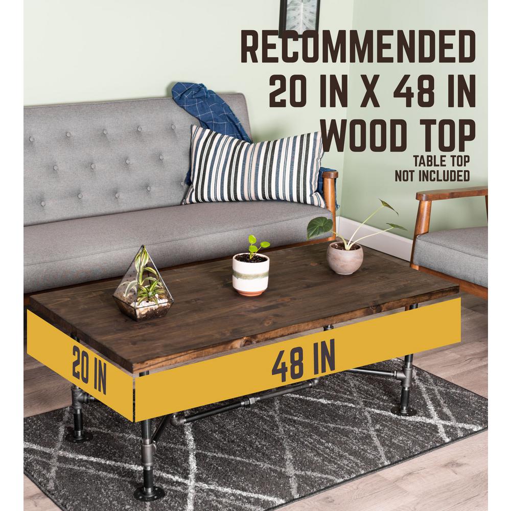 Pipe Decor 3 4 In X 8 Ft L 16 5 H Black Steel Loop Design Coffee Table Kit 365 Pdct10 The Home Depot - 4 X 3 Coffee Table Pipe Decor 3 4 In X 8 Ft L 16 5 H Black Steel Loop Design Coffee Table Kit 365 Pdct10 The Home Depot - 4 X 3 Coffee Table
