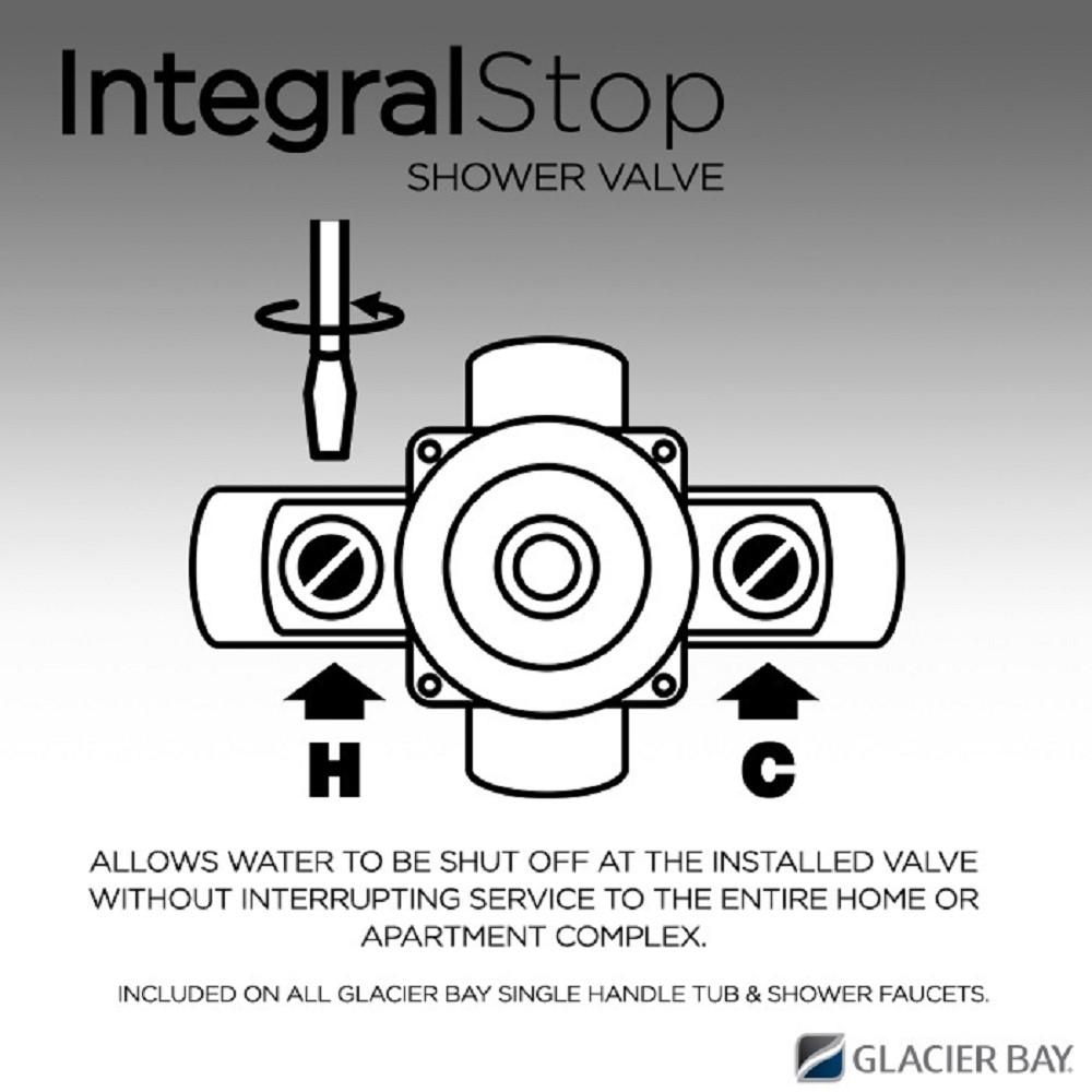 Glacier Bay Stillmore Single Handle 1 Spray Tub And Shower Faucet In Brushed Nickel Valve Included Hd873x 0604 The Glacier Bay Stillmore Single Handle 1