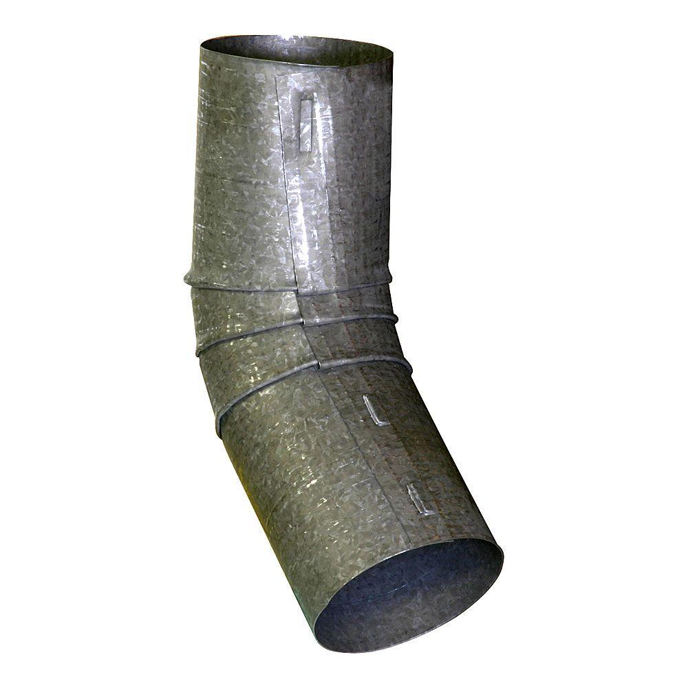 Construction Metals 3 in. Round Bonderized 45 Degree Downspout Elbow