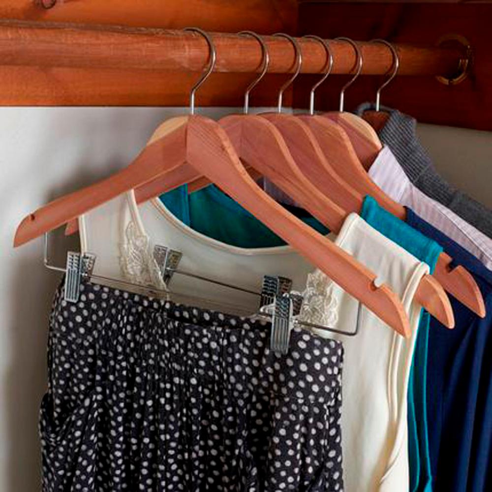 HOUSEHOLD ESSENTIALS Natural Cedar Hanger with Hanging Clips 4Pack26240 The Home Depot