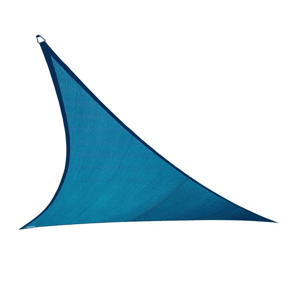 Coolaroo Coolhaven 12 ft. x 12 ft. Sapphire Triangle Shade Sail 473808 The Home Depot