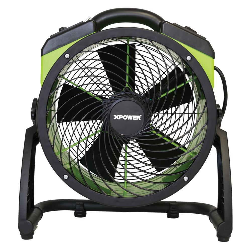 13 Diameter Multipurpose Shop Fan- Green Carpet Dryer Floor Fan XPOWER FC-200 Heavy Duty Whole Room Air Circulator Fan Blower