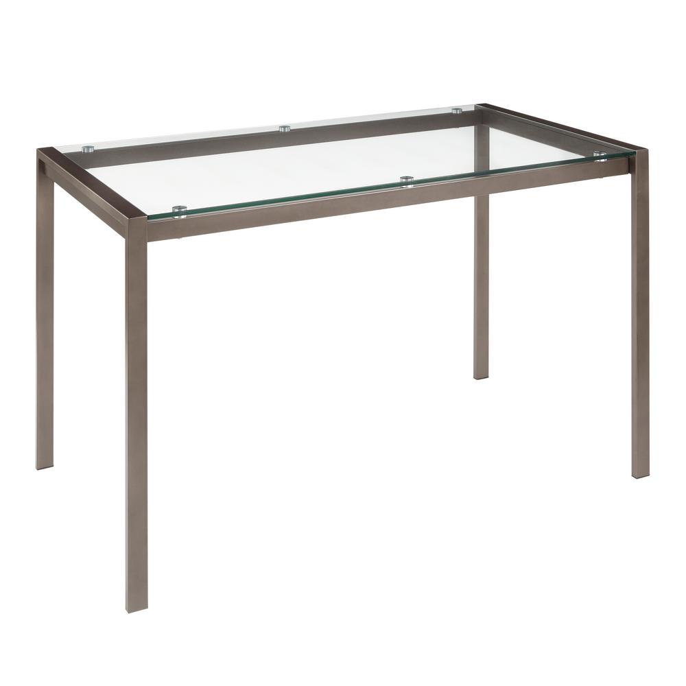 Lumisource Fuji Antique Metal Dining Table With Lumisource Fuji Antique Metal Dining Table With