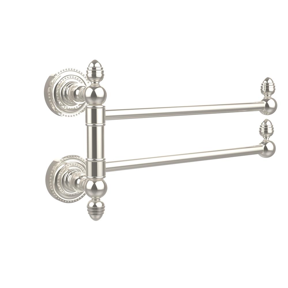 Allied Brass Dottingham Collection 2 Swing Arm Towel Rail in Polished ...