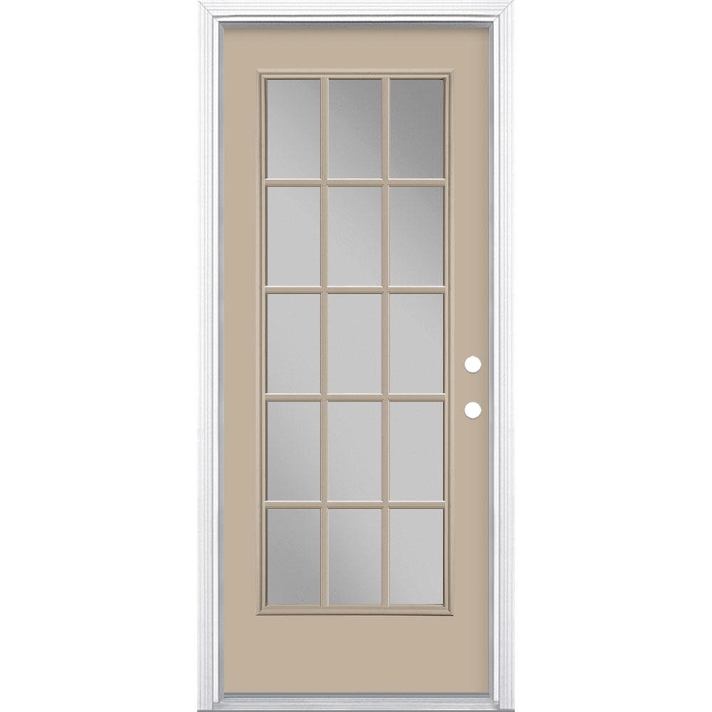Masonite 32 In X 80 In Canyon View 15 Lite Right Hand Clear