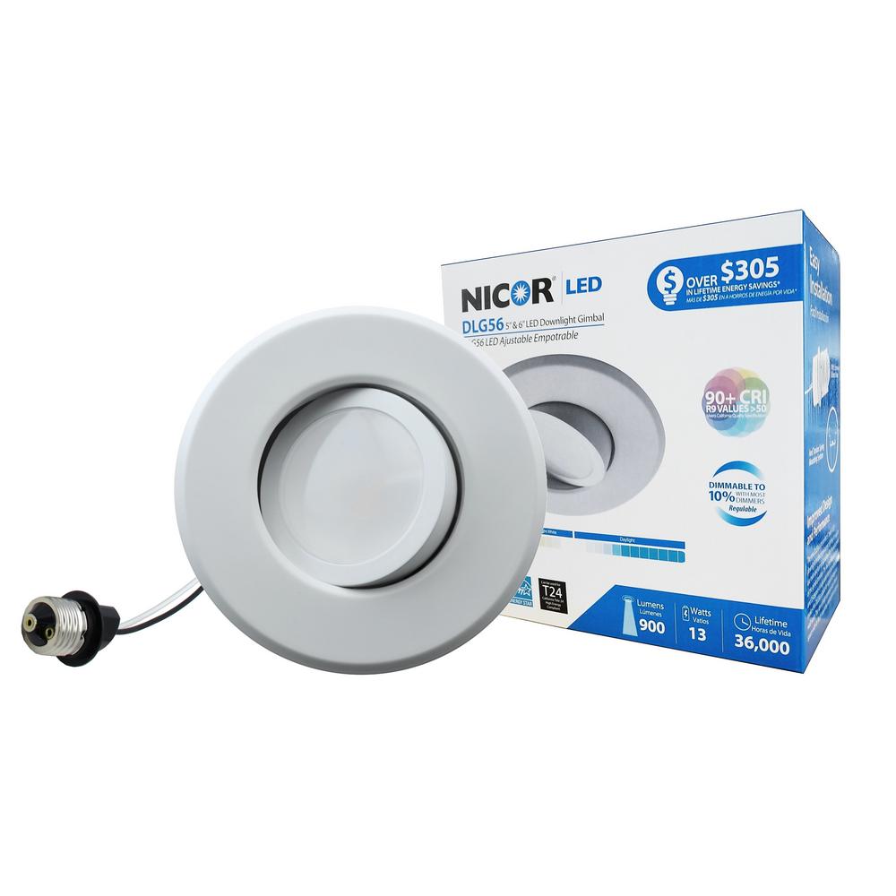 D Series 5 In And 6 3000k White Dimmable Led Recessed 3000k White Dimmable Led Recessed Adjule