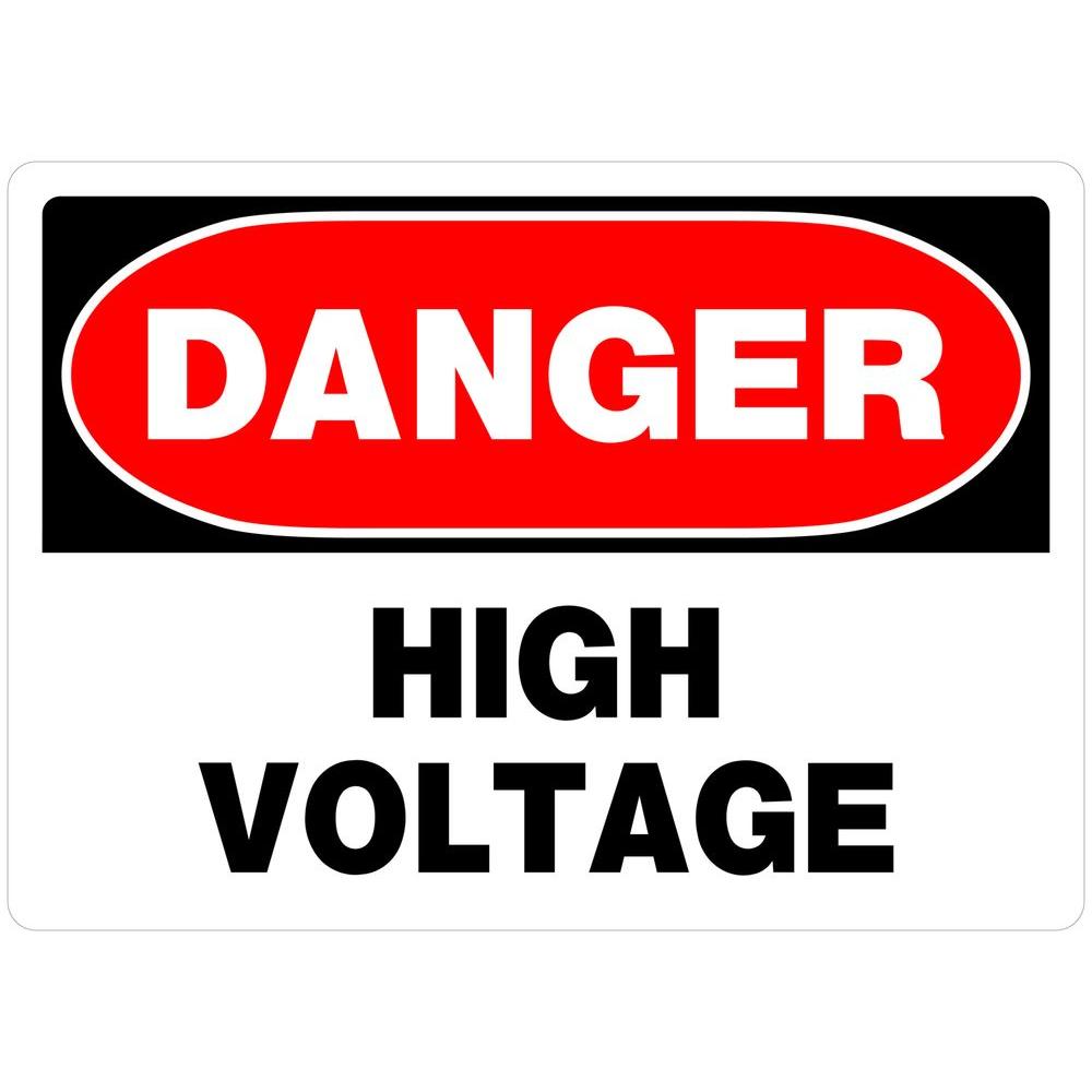 Hillman 10 in x 14 in Danger High Voltage Sign 842062 