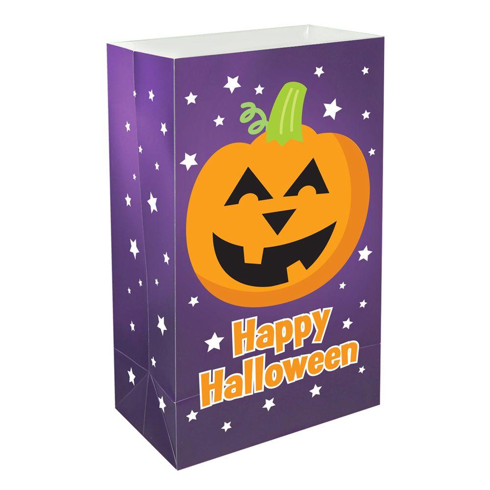 Lumabase 10 In Plastic Luminaria Bags Set Of 12 50812 The Home Plastic Luminaria Bags Set Of 12