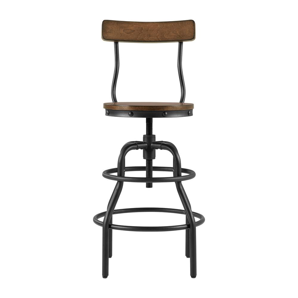 dakota backed adjustable barstool
