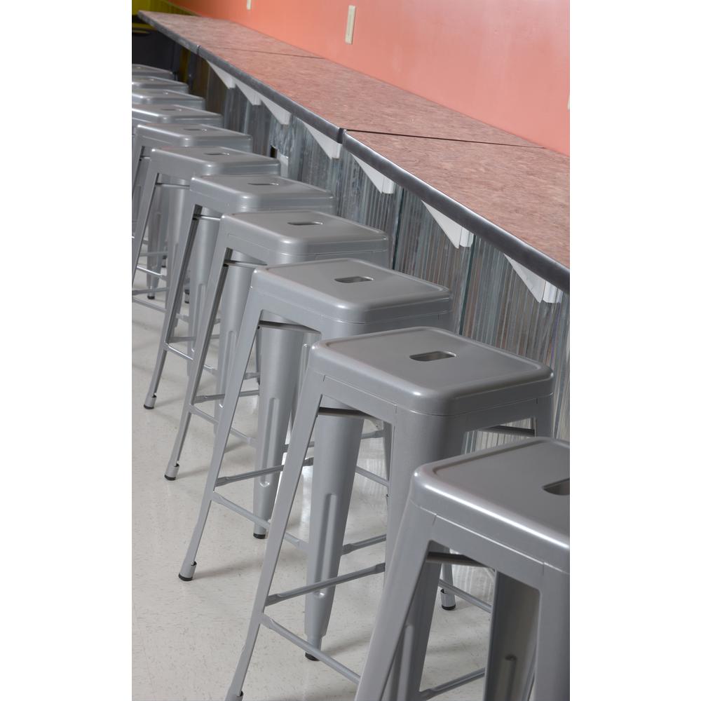 Regency Rivet Grey Stack Stool Set Of 36 1295gy36pk The Home Depot Regency Rivet Grey Stack Stool Set Of 36