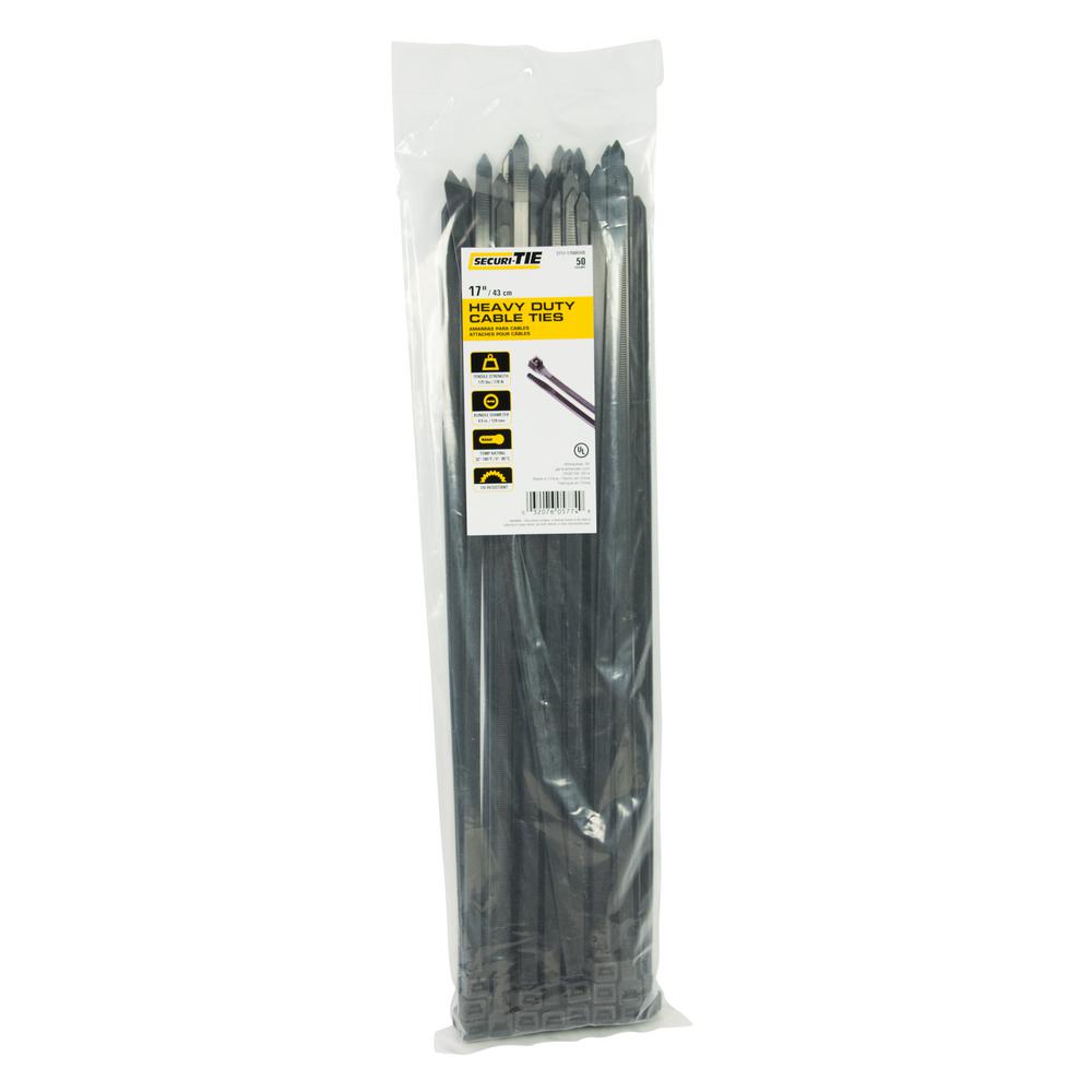 Black 24" Inch Nylon Heavy Duty Cable Wire Wrap Zip Ties 175 LBS USA MADE 100 