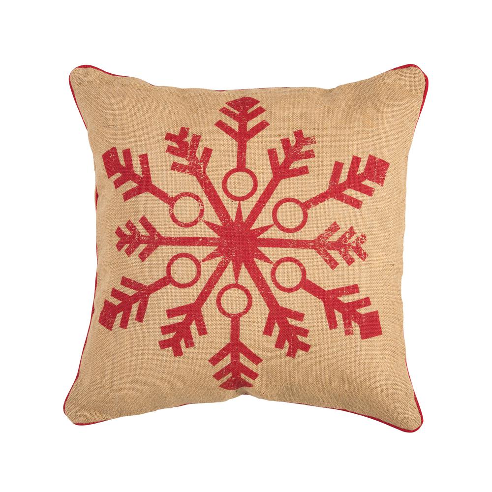 C F Home 20 In X 20 In Vintage Snowflake Pillow 861442397b The