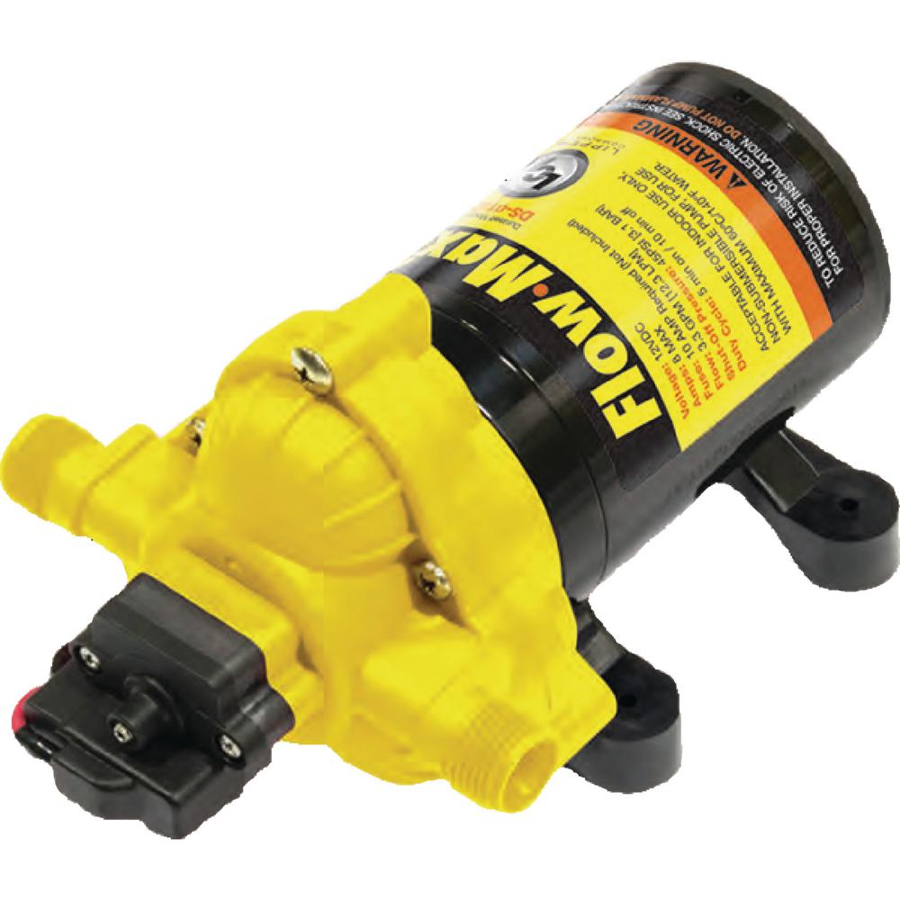Flow-Max 3.3 GPM 12-Volt 45 PSI 8 Amp Max RV Fresh Water Pump