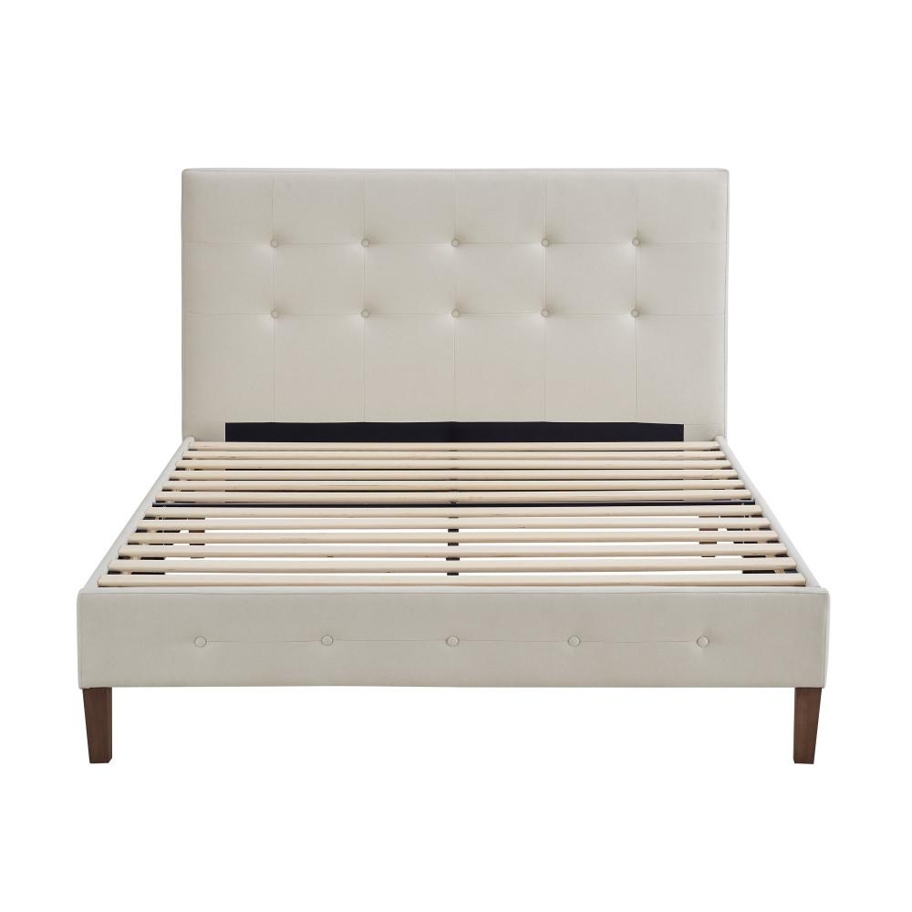 DeCoro Corbin Channel Tufted Queen Peyton Shell Upholstered Platform ...