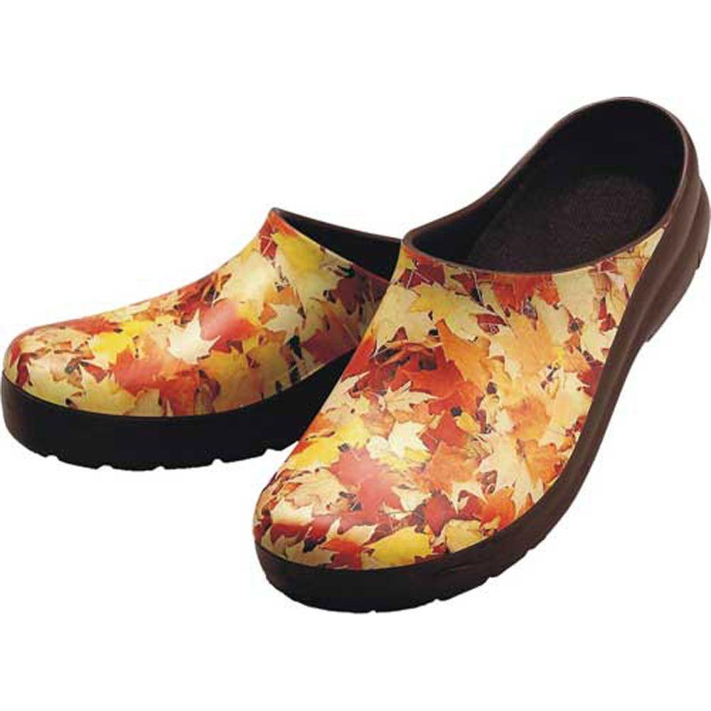 Jollys Women S Autumn Leaves Picture Clogs Size 9 Lpc Autm 39 The Home Depot