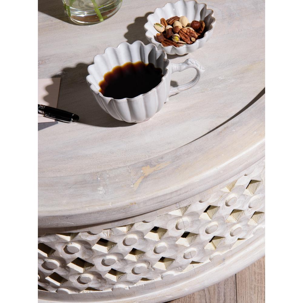 Best Home Fashion White Rustic Wood Carved Coffee Table Best Home Fashion White Rustic Wood Carved Coffee Table