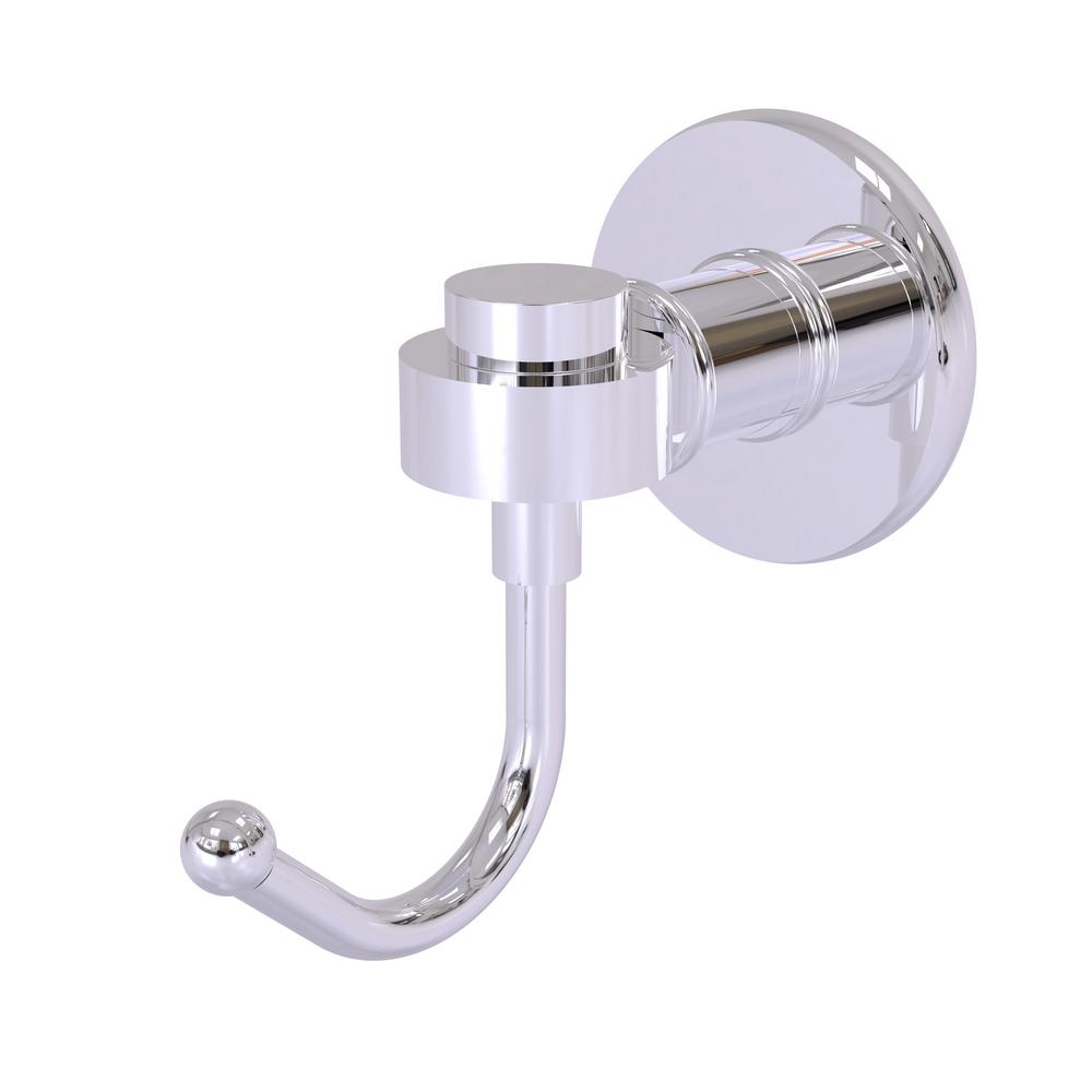 polished chrome wall hooks