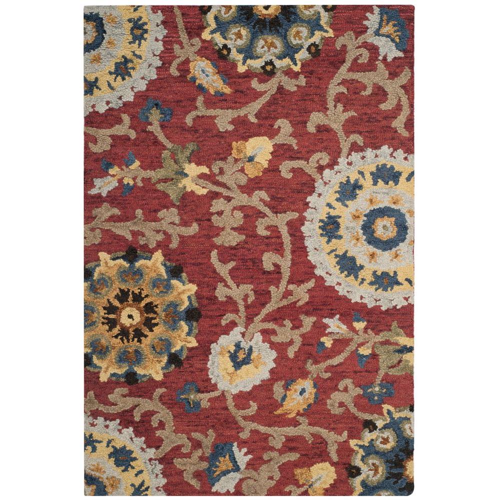 Safavieh Blossom Red/Multi 4 ft. x 6 ft. Area Rug-BLM401C-4 - The Home ...