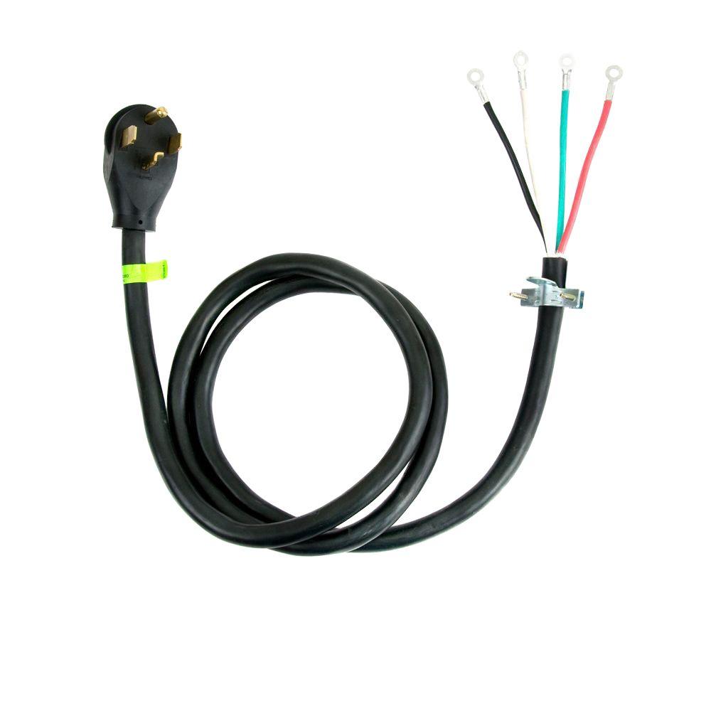 Dryer Cord Parts Laundry The Home Depot 6 Ft 30 Amp 4 Wire Dryer Cord