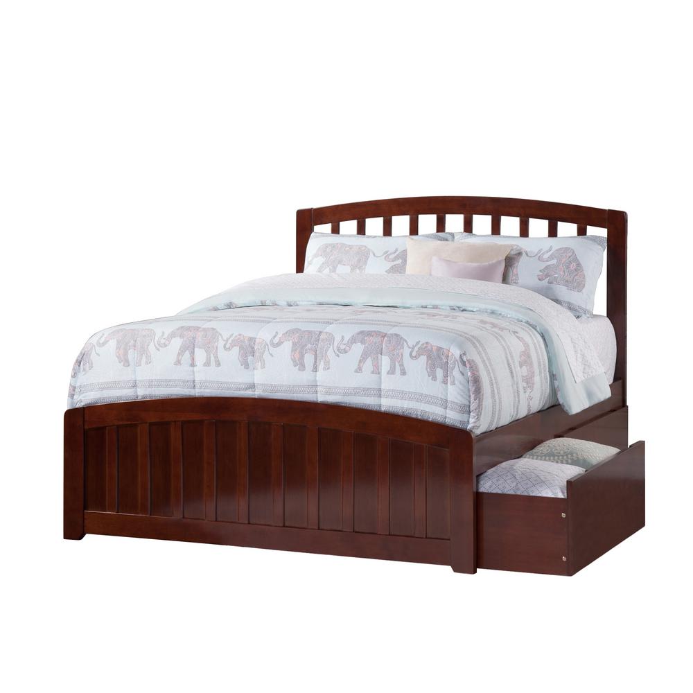 Atlantic Furniture Richmond Walnut Full Platform Bed With Matching Atlantic Furniture Richmond Walnut Full Platform Bed With Matching Foot Board 2 Urban