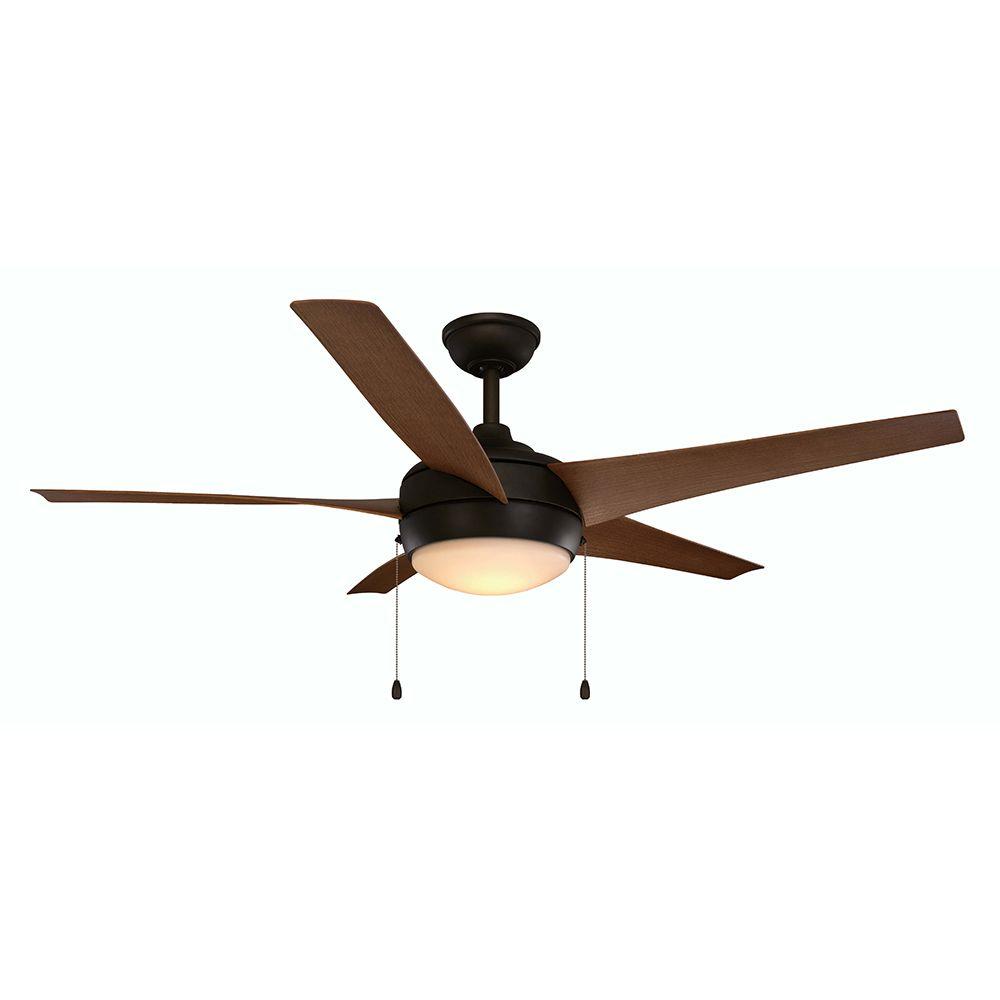 Modern Outdoor Ceiling Fans Lighting The Home Depot Integrated Led Indoor Outdoor Oil Rubbed Bronze Ceiling Fan
