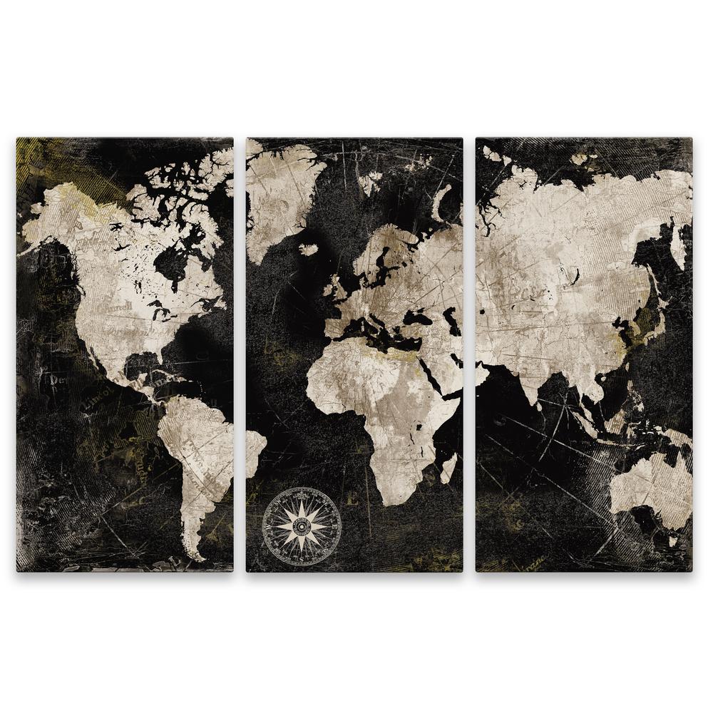Artissimo Designs Wordless World Map Floated Printed Aluminum By