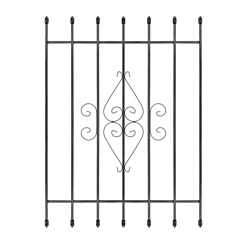 Unique Home Designs 36 In X 48 Su Casa Black 7 Bar Window X 48 In Su Casa Black 7 Bar Window