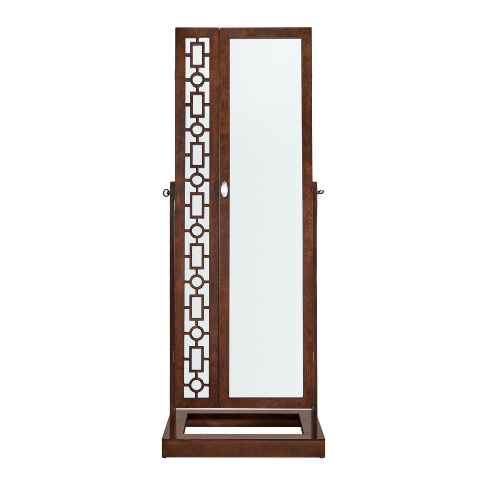 Powell Company Walnut Jewelry Cheval Mirror HD1101J19 The Home