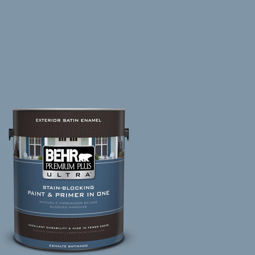 BEHR Premium Plus Ultra 1gal. 560F5 Bleached Denim Satin Enamel