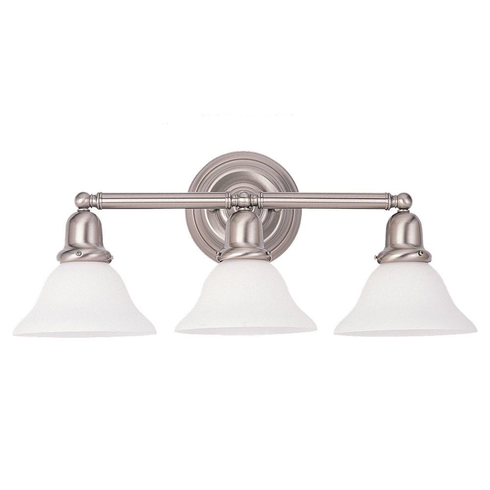 Sea Gull Lighting Sussex 3 Light Brushed Nickel Vanity Fixture