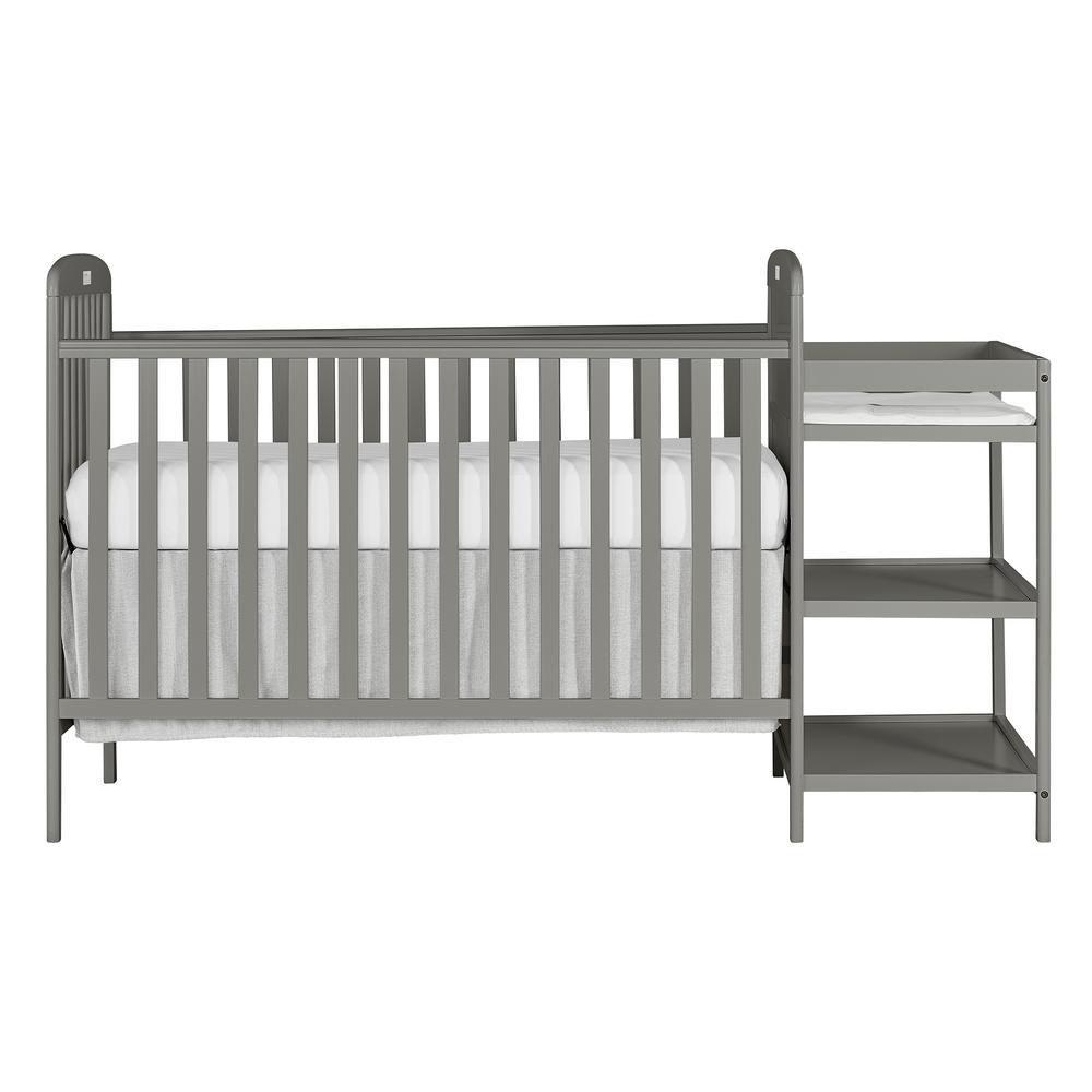 Dream On Me Anna 4in1 Steel Grey Crib and Changing Table Combo678