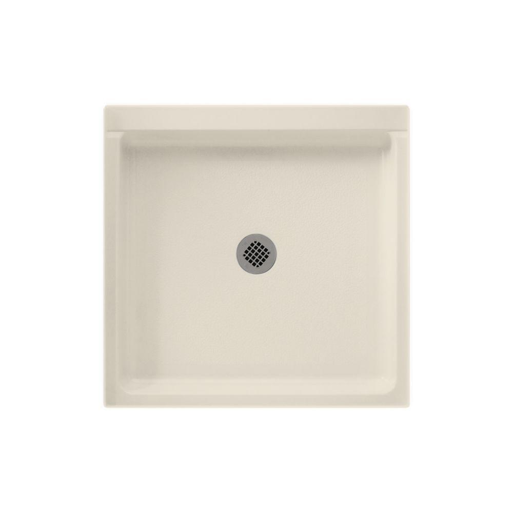 Swan 36 In X 36 In Solid Surface Single Threshold Shower Pan In Bone   Bone Swan Shower Pans Sf03636md 037 64 1000 