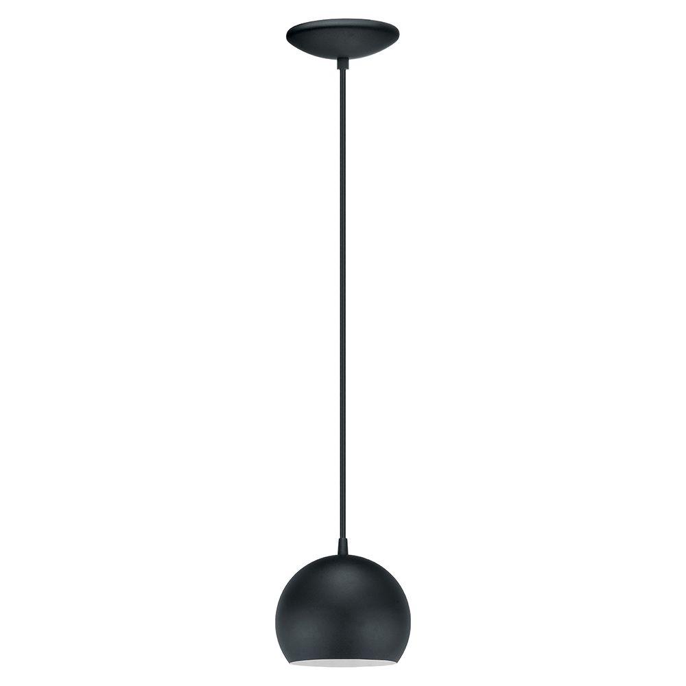 Mini Halogen Pendant Lights Lighting The Home Depot Petto 1 Light Black Mini Pendant