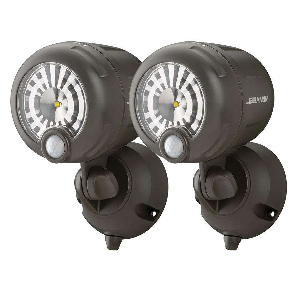 Battery Motion Sensor The Home Depot Wireless 120 Degree Bronze Motion Sensing Outdoor Integrated Led Security Spot Light