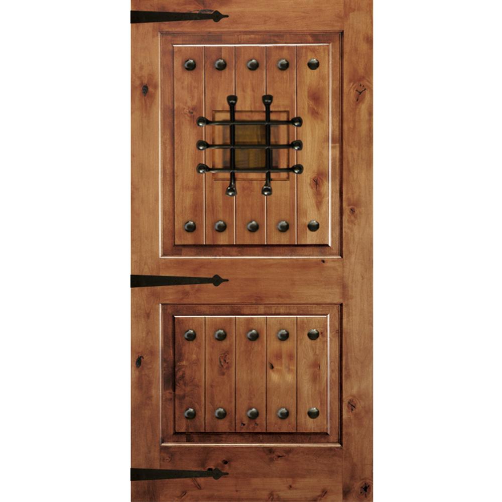 Krosswood Doors 36 In X 96 In Mediterranean Knotty Alder Square
