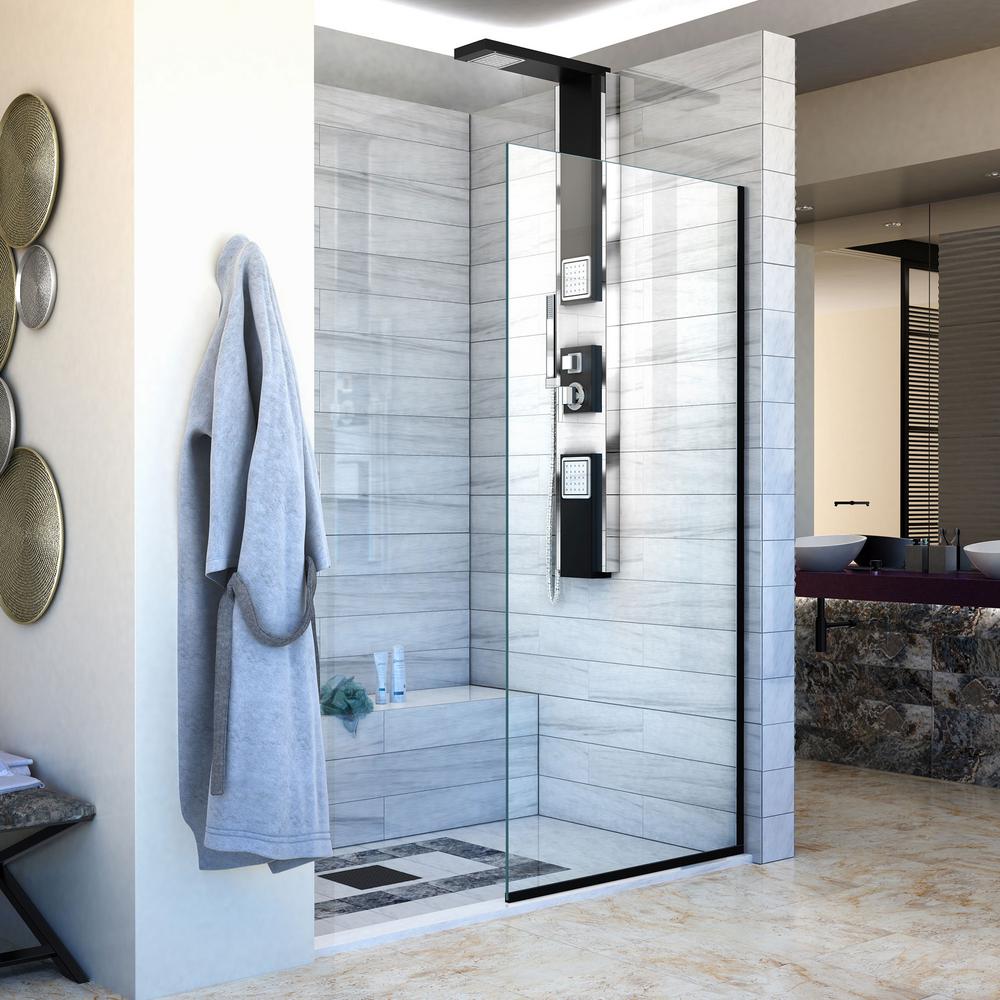 DreamLine Linea 34 In. X 72 In. Semi-Frameless Fixed Shower Door In ...