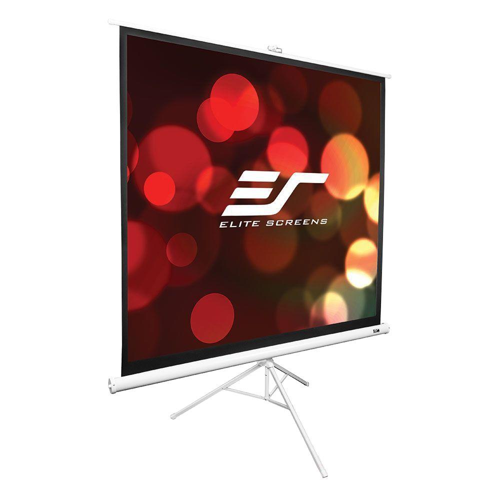 Elite Screens Tripod Series 113 In Diagonal Portable Projection Screen With 1 1 Ratio T113nws1 The Home Depot
