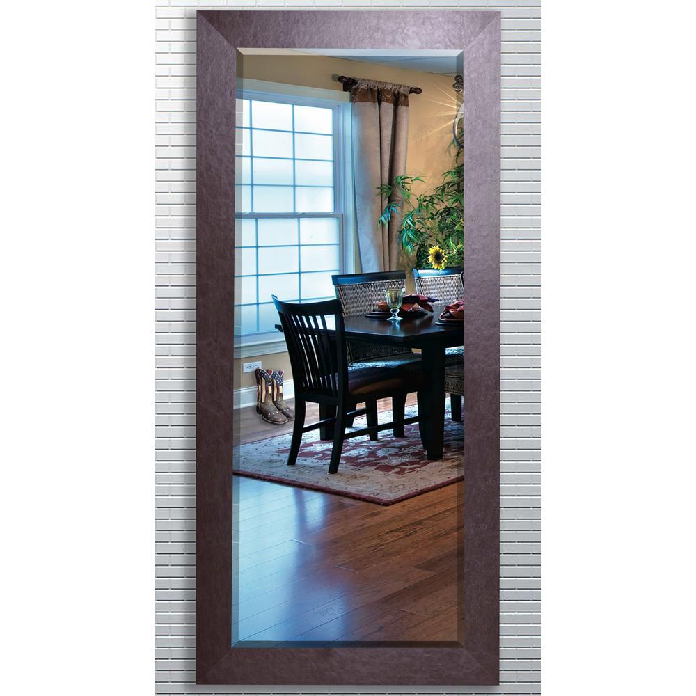 32.25 in. x 65.75 in. Barnwood Brown Beveled Full Body Mirror H017BT