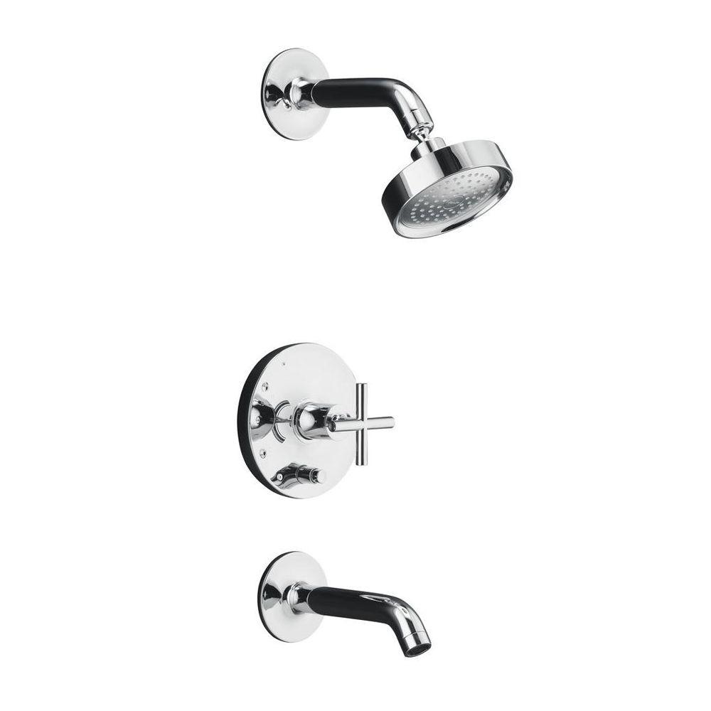 KOHLER Purist 1-Handle Tub and Shower Faucet Trim Only in Polished Chrome  Valve Not Included