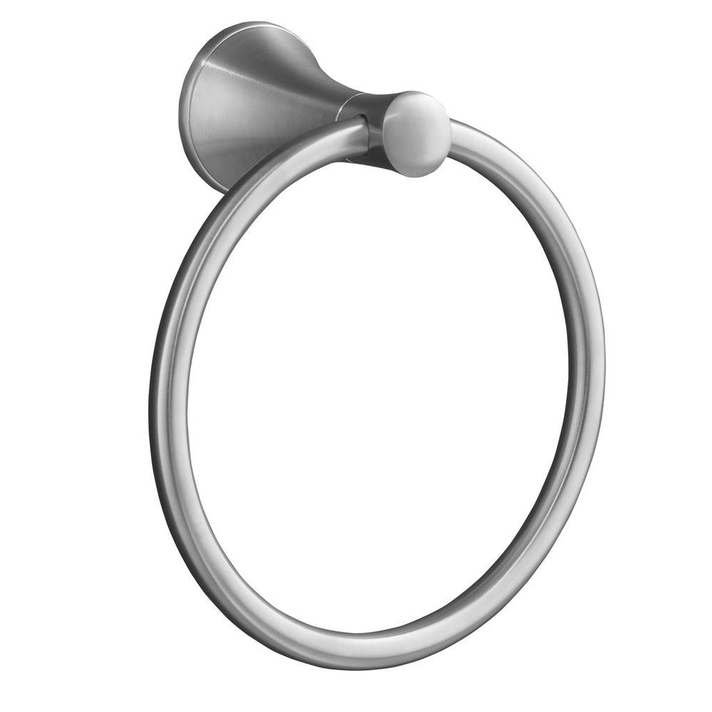 KOHLER Coralais Towel Ring in Brushed ChromeK13435G The Home Depot