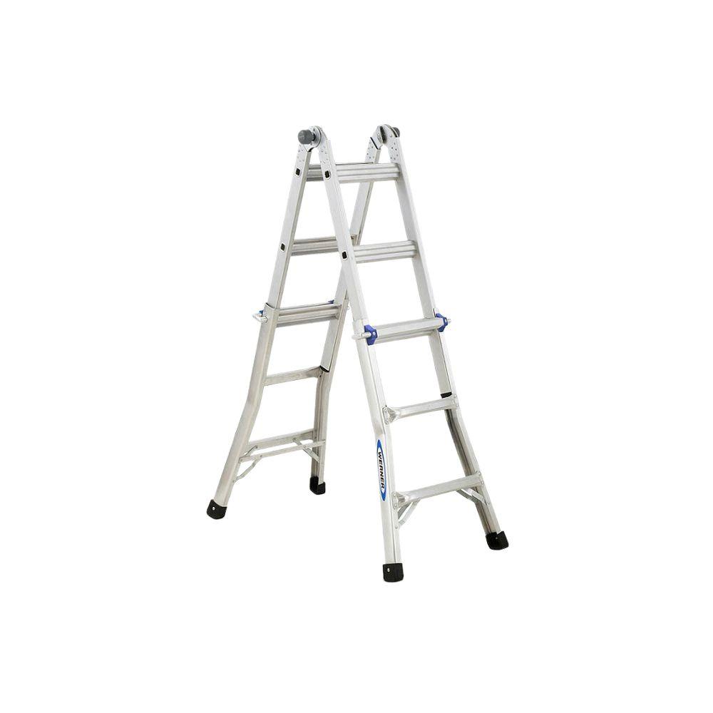 Werner 13 ft. Aluminum Telescoping MultiPosition Ladder with 250 lb
