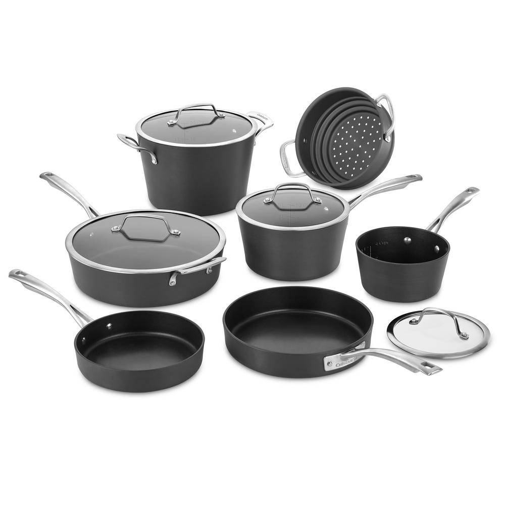 Conical Hard Anodized Induction Ready 11 Piece Cookware Set