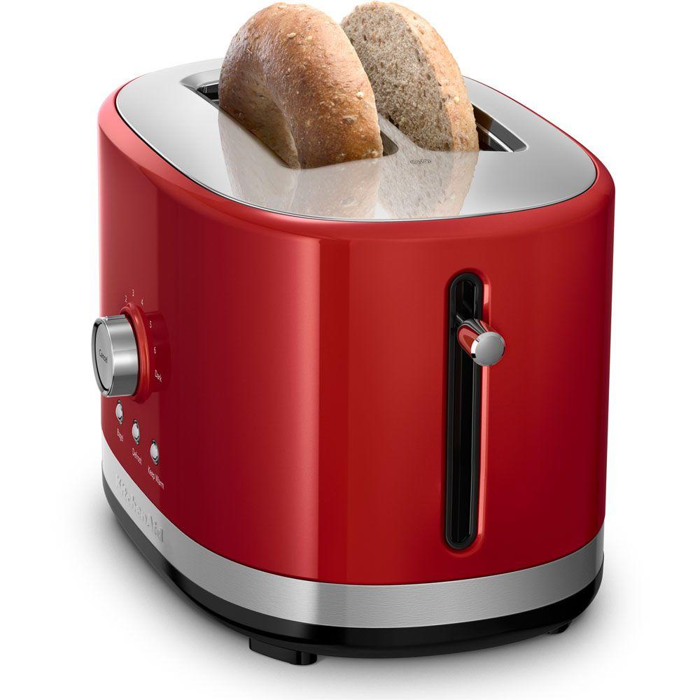 Kitchenaid 2 Slice Empire Red Wide Slot Toaster With Crumb Tray