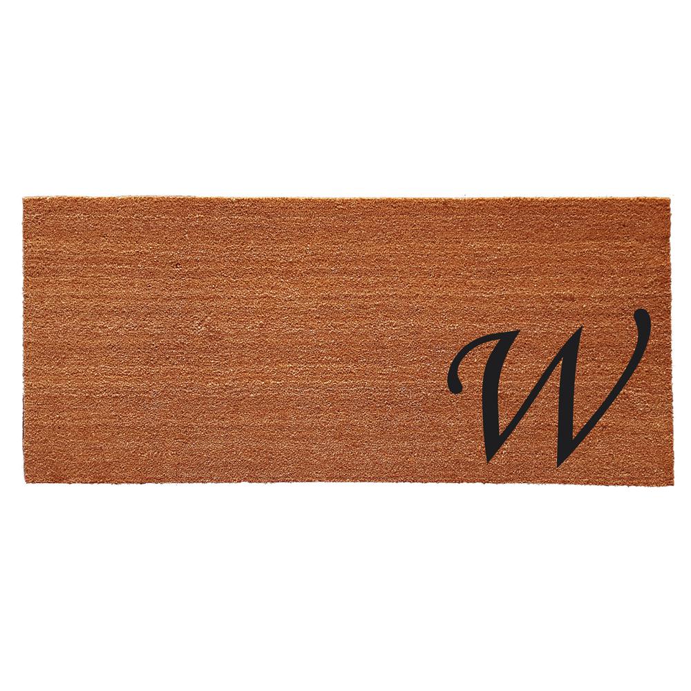 Home & More Urban Chic 36 in. x 72 in. Monogram W Door Mat153623672W