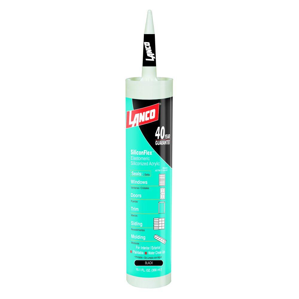 Lanco 10 1 Oz Black Acrylic Silicone Flex CC769 18 The Home Depot   Black Lanco Caulk Cc769 18 64 1000 