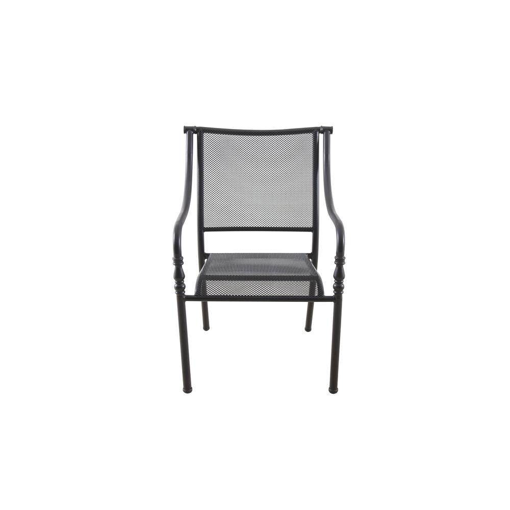 Hampton Bay Mix and Match Brown Stackable Metal Outdoor Dining Chair