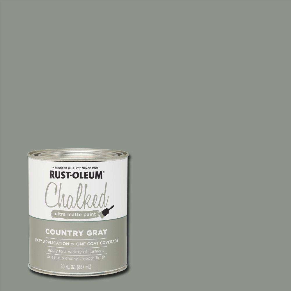 RustOleum 30 oz. Ultra Matte Interior Chalked Paint, Country Gray (Case of 2)285141 The Home