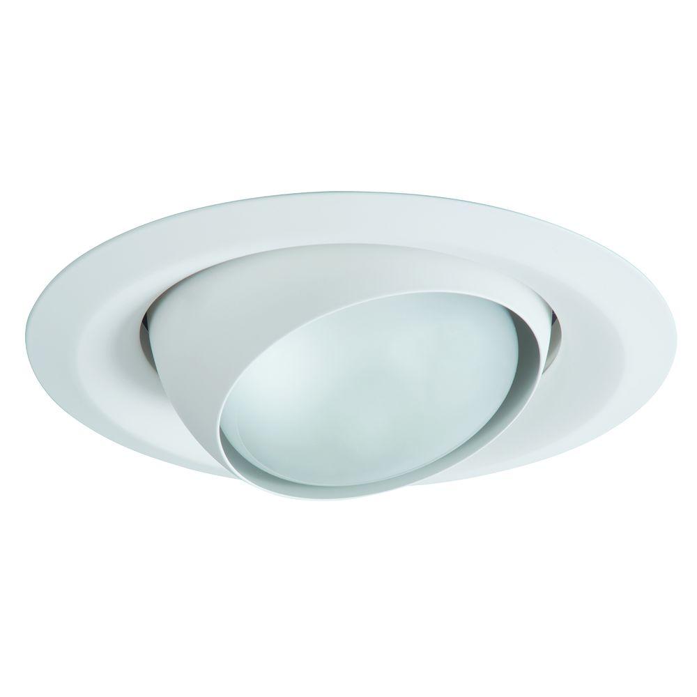 Halo 78 Series 6 in. White Recessed Ceiling Light Trim with Adjustable