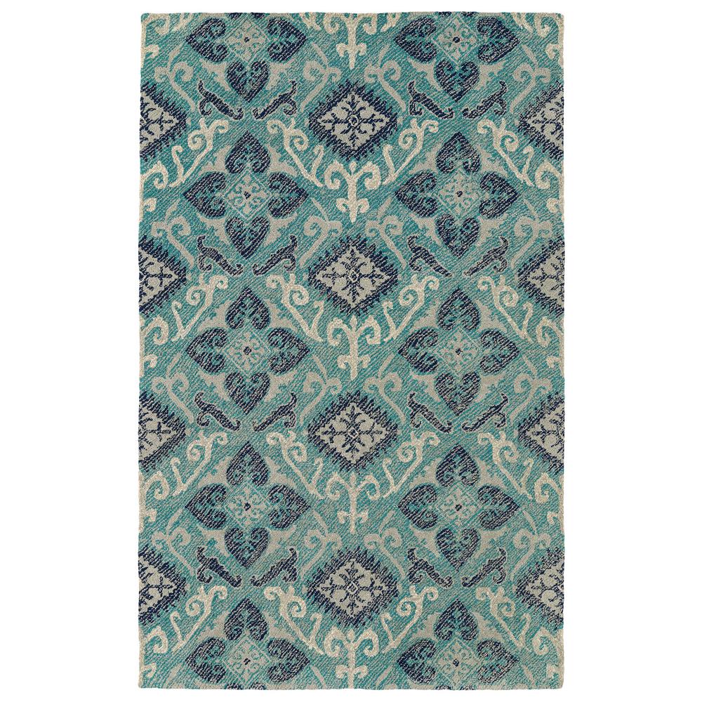 Kaleen Weathered Teal 4 ft. x 6 ft. Indoor/Outdoor Area RugWTR039146